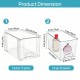 4 Pack Large Stackable Storage Drawers, Plastic Storage Bins